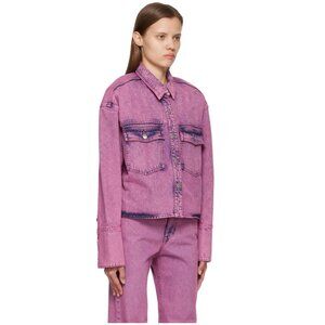 REMAIN BIRGER CHRISTENSEN Italy Purple Thalia Denim jacket US8-10 run big BUST46